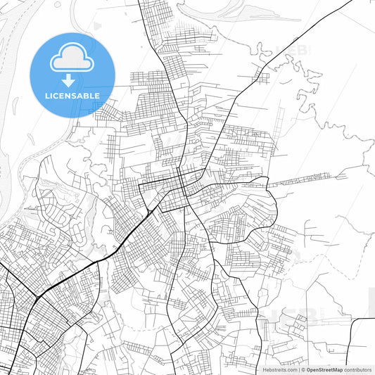 Vector PDF map of Limpio, Paraguay
