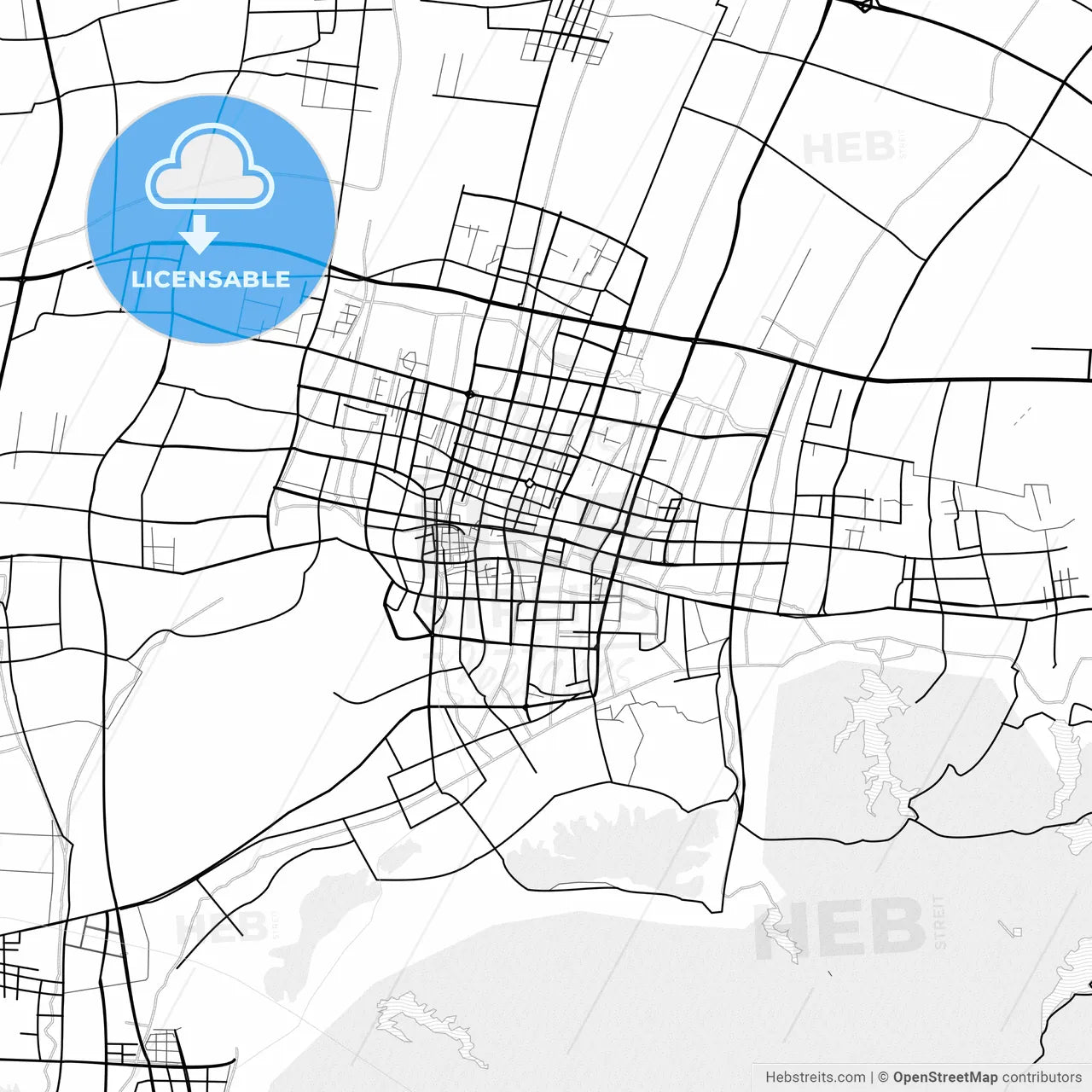 Vector PDF map of Cixi, China