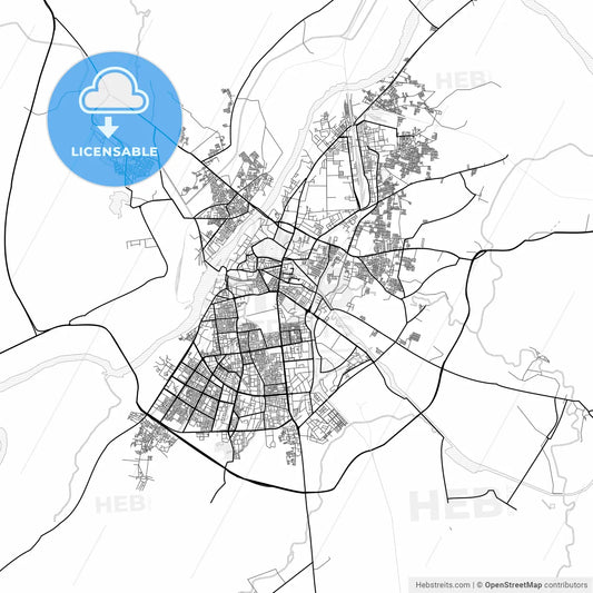 Vector PDF map of Kota, India