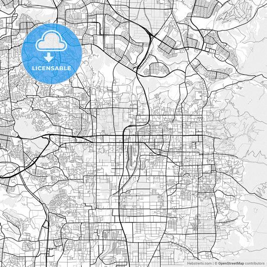 Vector PDF map of Nara, Japan