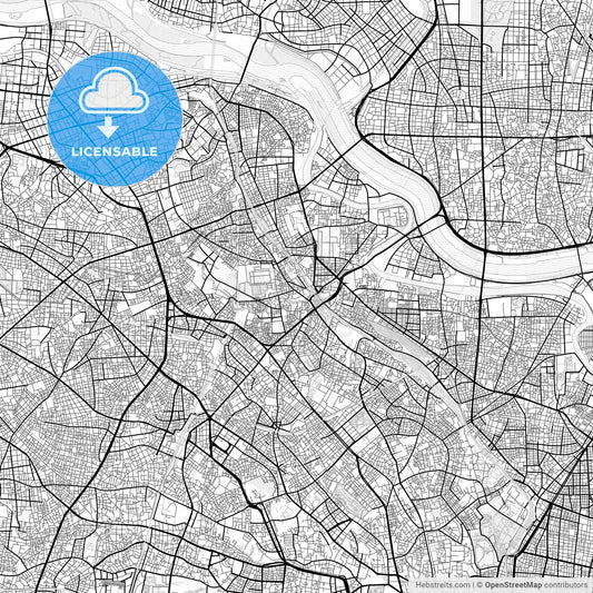 Vector PDF map of Kita, Japan