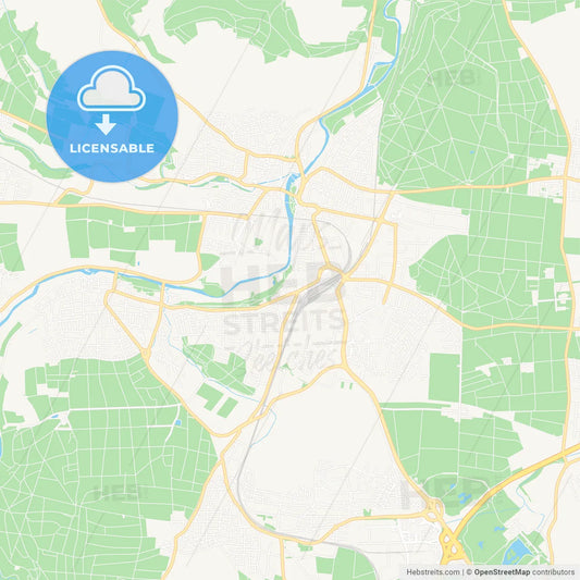 Bietigheim-Bissingen, Germany Vector Map - Classic Colors