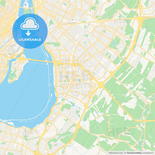 Empty vector map of Brossard, Quebec, Canada