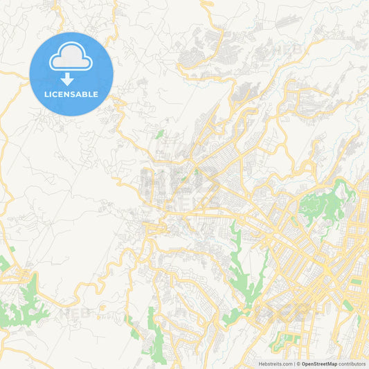Empty vector map of Mixco, Guatemala, Guatemala