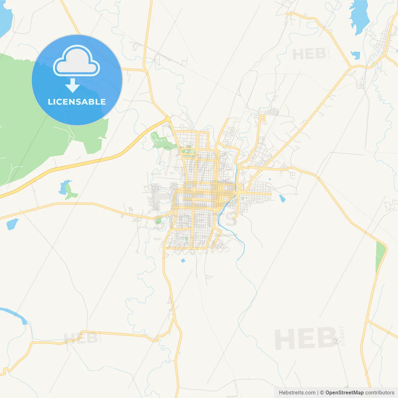 Empty vector map of Guantánamo, Guantánamo, Cuba