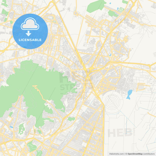 Empty vector map of Ecatepec, México, Mexico