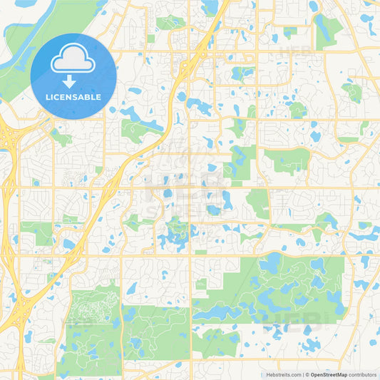 Empty vector map of Eagan, Minnesota, USA