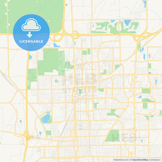 Empty vector map of Normal, Illinois, USA