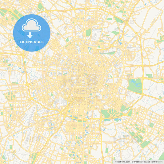 Printable street map of Chengdu, China