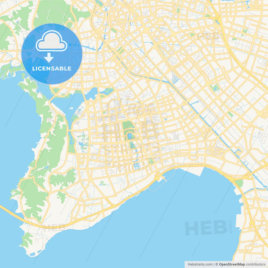 Printable street map of Wuxi, China