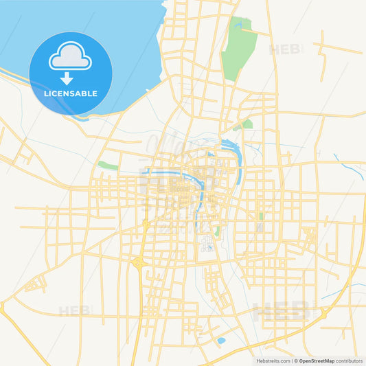 Printable street map of Suqian, China