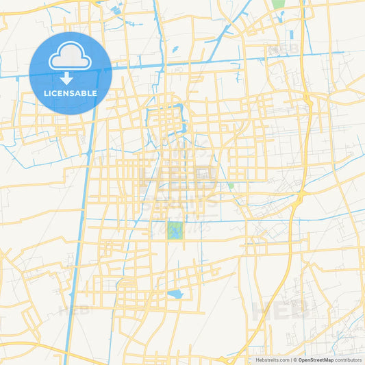 Printable street map of Taizhou, China