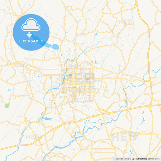 Printable street map of Maoming, China