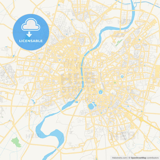 Printable street map of Ahmedabad, India