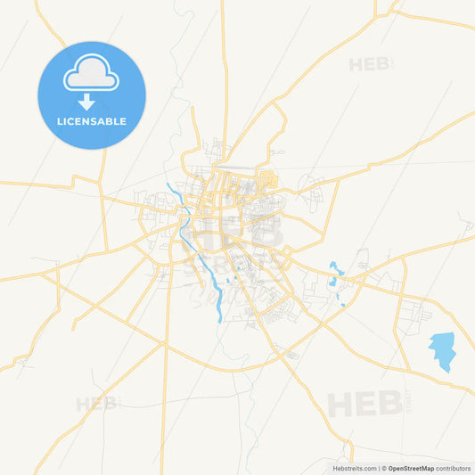 Printable street map of Akola, India