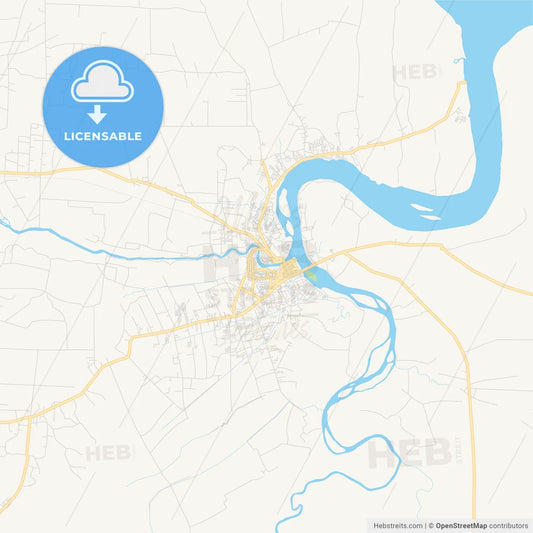 Printable street map of Tanjungbalai, Indonesia