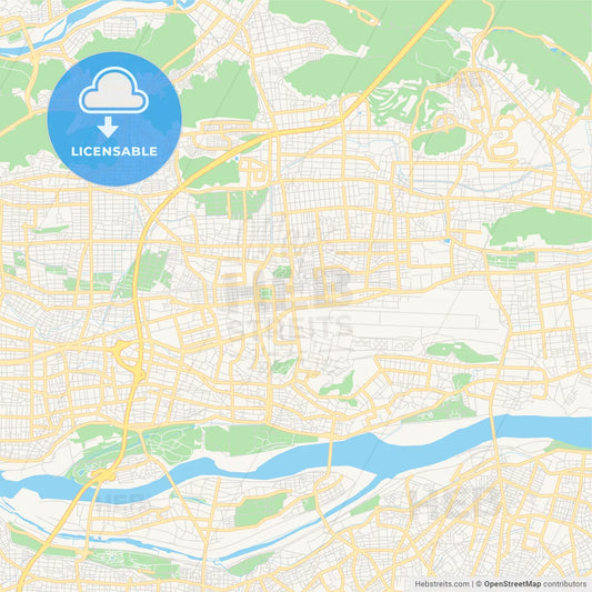 Printable street map of Kakamigahara, Japan