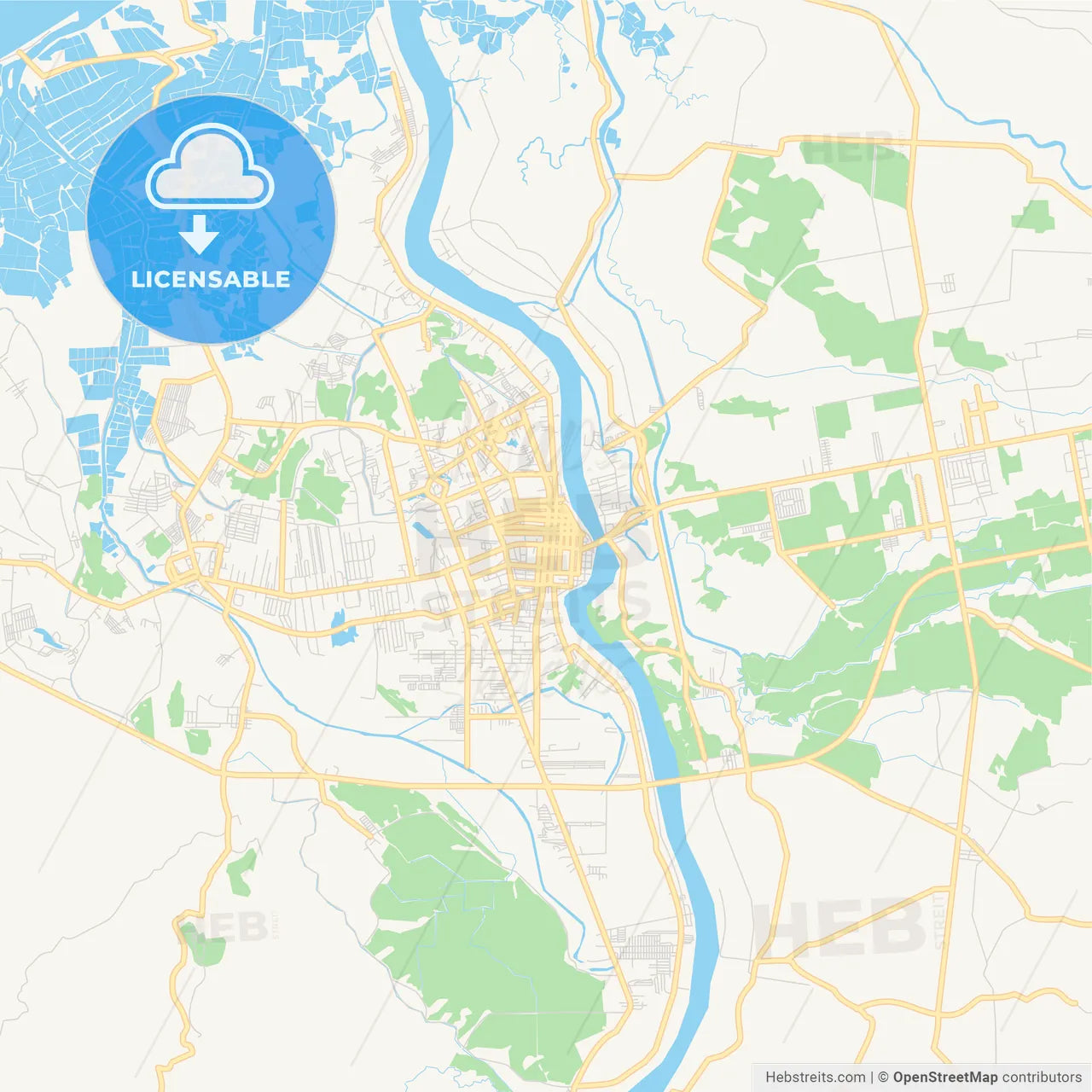 Printable street map of Butuan, Philippines