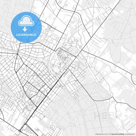 Vector PDF map of Legionowo, Poland