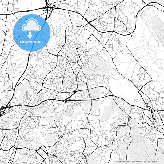 Vector PDF map of Ermesinde, Portugal
