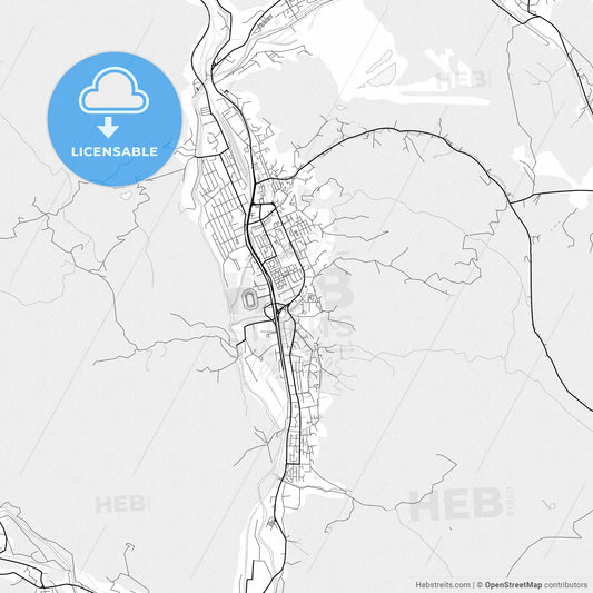 Vector PDF map of Petroșani, Romania