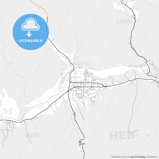 Vector PDF map of Vulcan, Romania