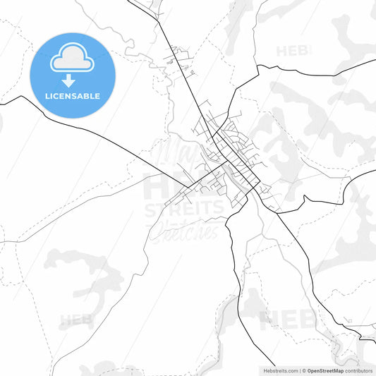 Vector PDF map of Petrovac na Mlavi, Serbia