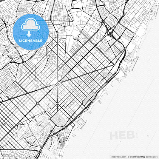 Vector PDF map of Sant Martí, Spain
