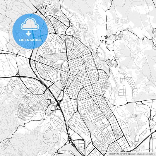 Vector PDF map of Sabadell, Spain
