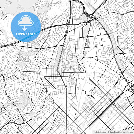 Vector PDF map of Sant Andreu de Palomar, Spain
