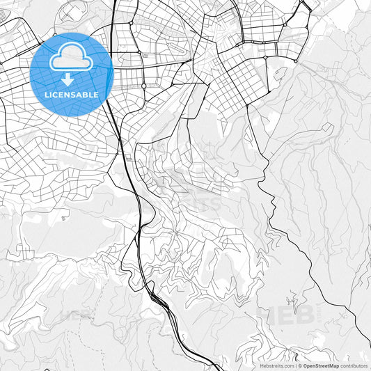 Vector PDF map of Sant Cugat del Vallès, Spain
