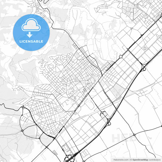 Vector PDF map of Viladecans, Spain