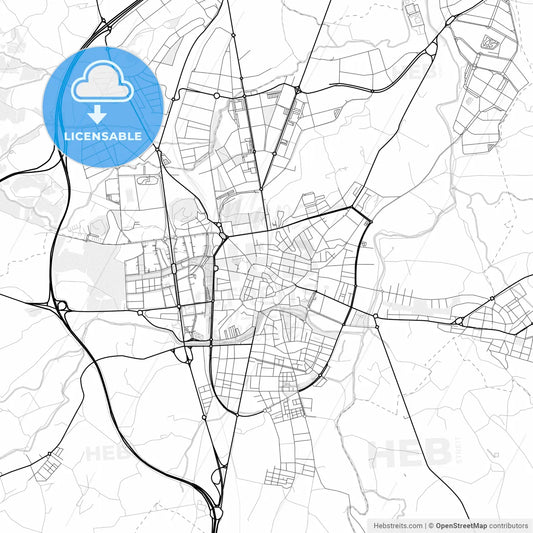 Vector PDF map of Vic, Spain