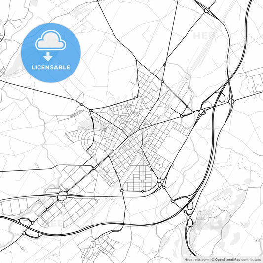 Vector PDF map of Vilafranca del Penedès, Spain