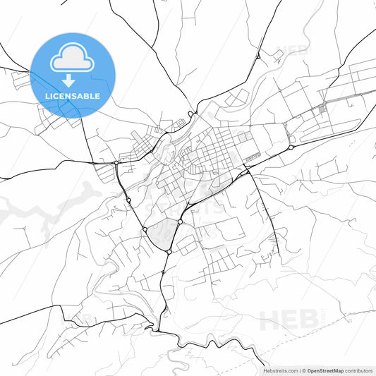 Vector PDF map of Ontinyent, Spain