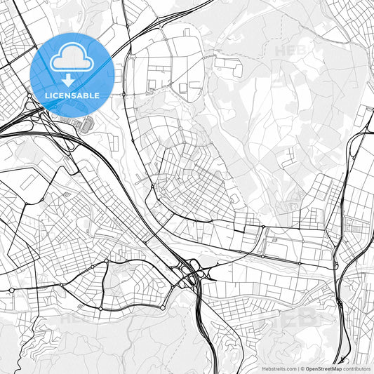 Vector PDF map of Ripollet, Spain