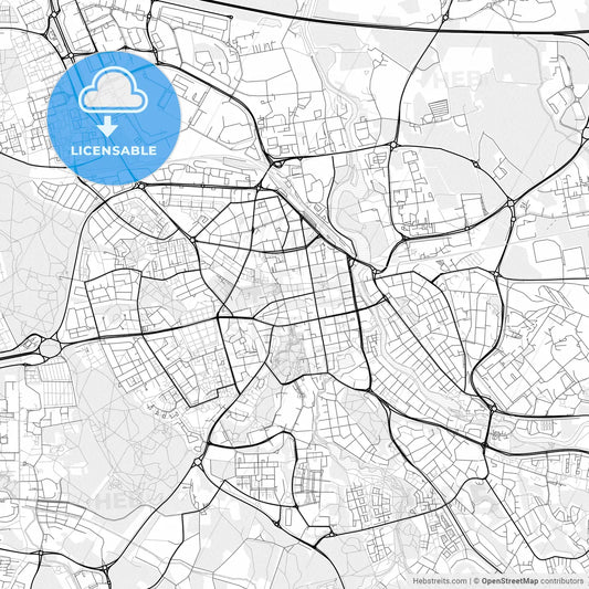 Vector PDF map of Linköping, Sweden