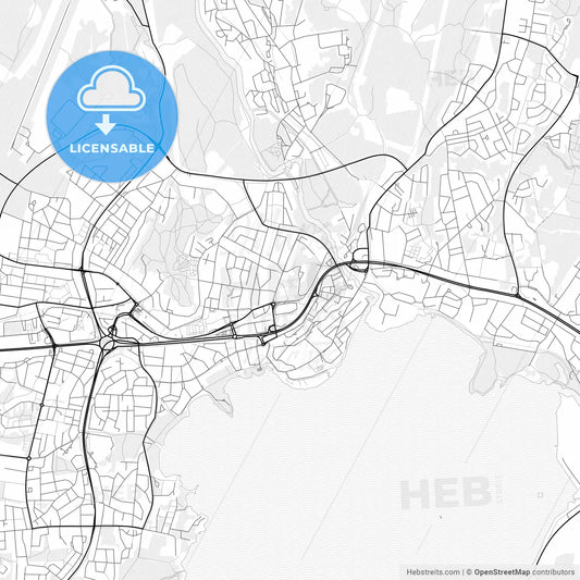 Vector PDF map of Karlskoga, Sweden