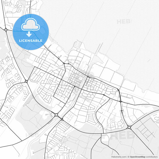 Vector PDF map of Lidköping, Sweden