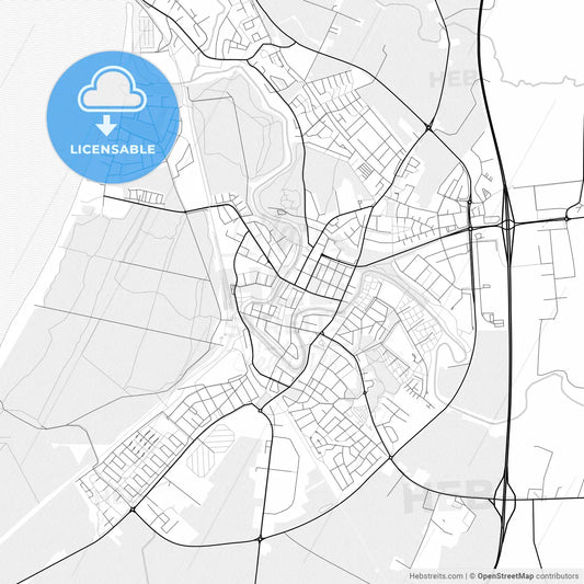 Vector PDF map of Ängelholm, Sweden