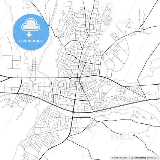 Vector PDF map of Ağrı, Turkey