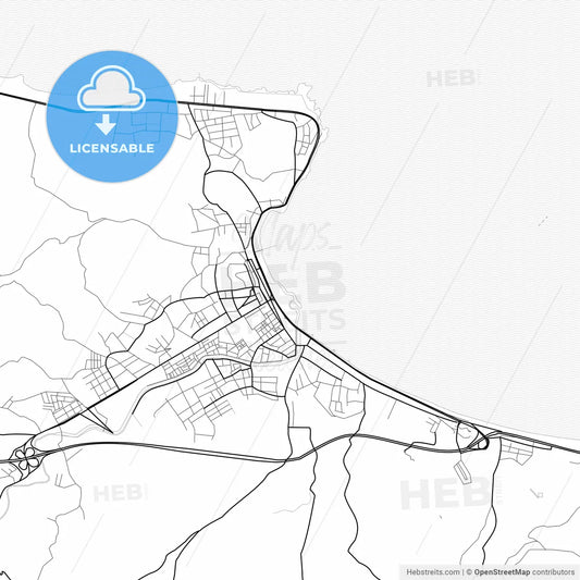 Vector PDF map of Ünye, Turkey