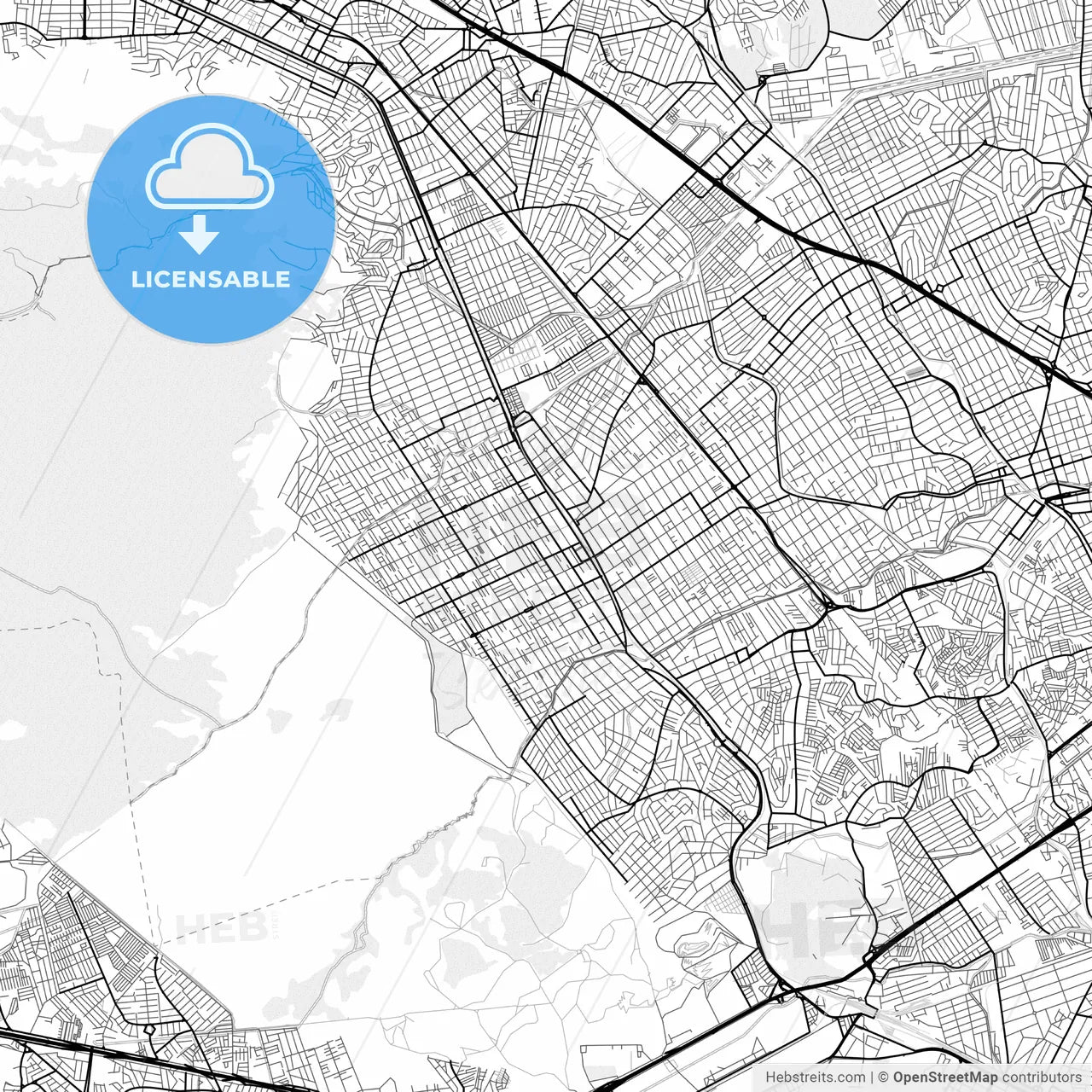 Vector PDF map of Nilopolis, Brazil