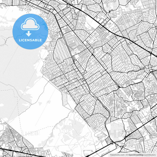 Vector PDF map of Nilopolis, Brazil