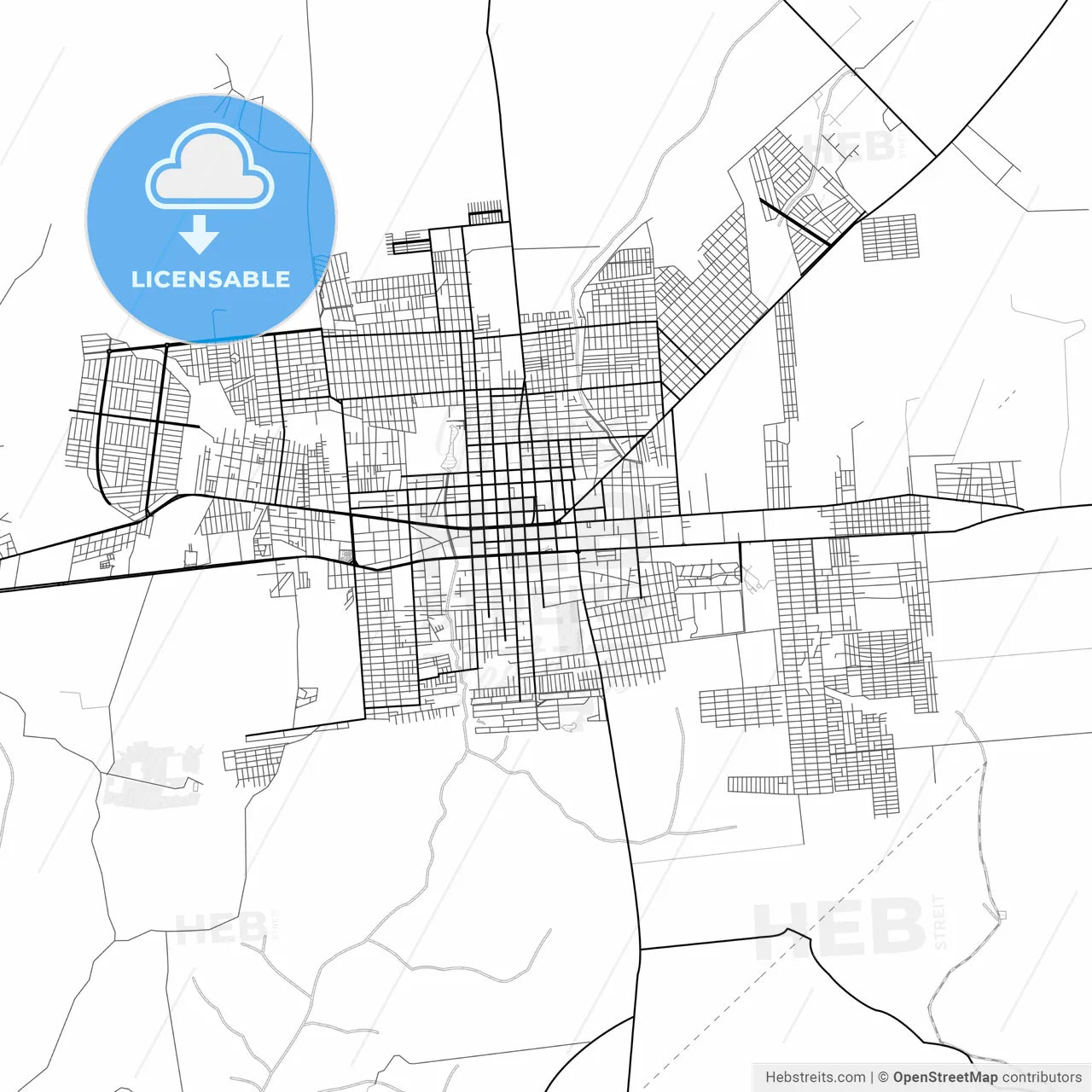 Vector PDF map of Castanhal, Brazil
