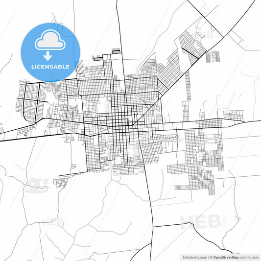 Vector PDF map of Castanhal, Brazil