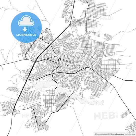 Vector PDF map of Araguaina, Brazil