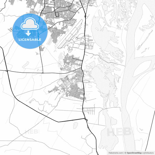 Vector PDF map of Malambo, Colombia
