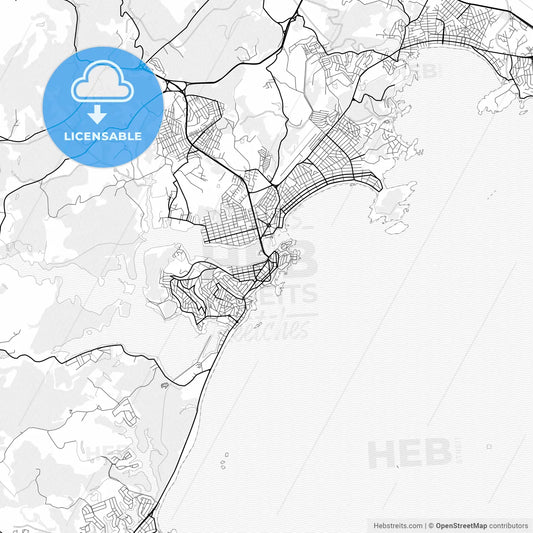 Vector PDF map of Guarapari, Brazil