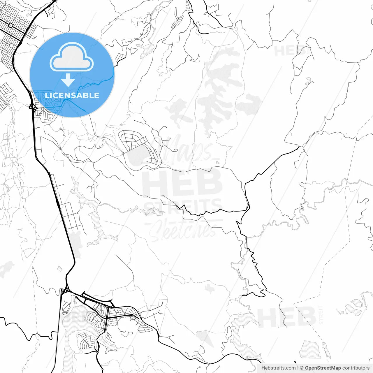 Vector PDF map of Nova Lima, Brazil